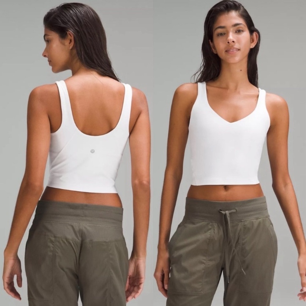 lululemon athletica White First Release Workout Tank Top  #LW1BSXS- Size 4